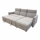 UT-SCALA-ARAGON-83LITE Sofa d'angle réversible SCALA H100xL242xM162cm / Couchage H41xL214xP125cm gris chiné vue3