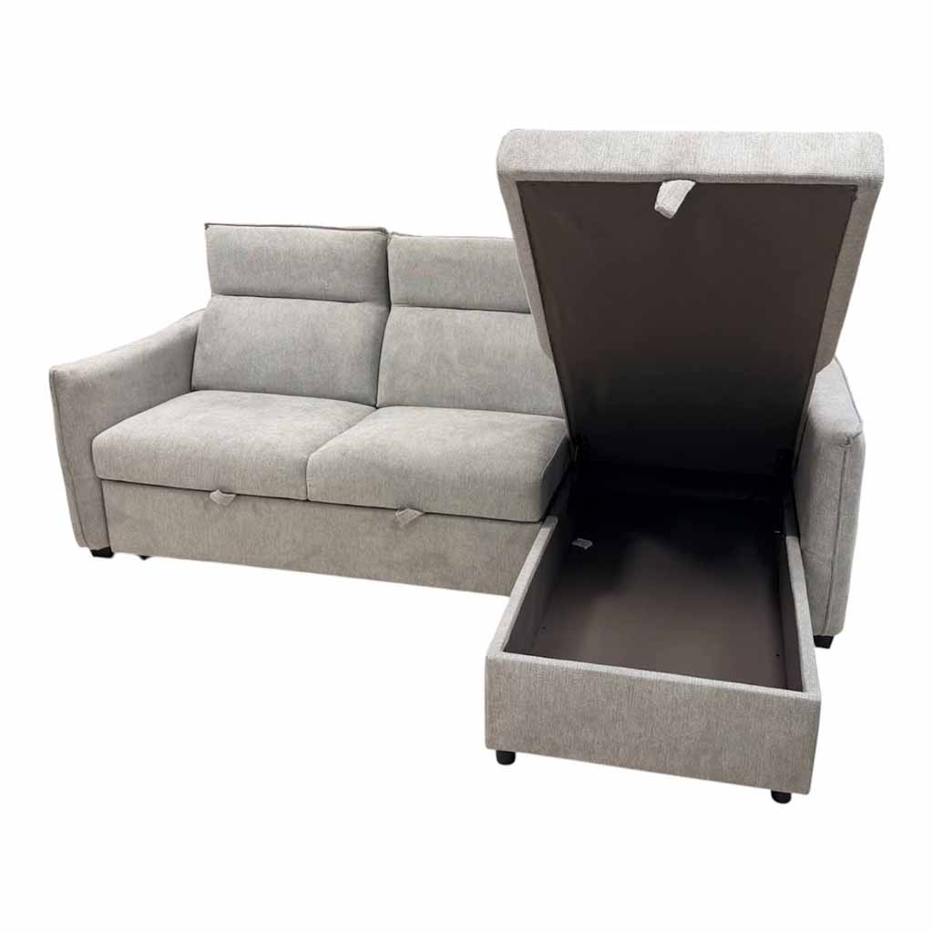 UT-SCALA-ARAGON-83LITE Sofa d'angle réversible SCALA  H100xL242xM162cm / Couchage H41xL214xP125cm gris chiné vue4
