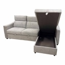 UT-SCALA-ARAGON-83LITE Sofa d'angle réversible SCALA  H100xL242xM162cm / Couchage H41xL214xP125cm gris chiné vue4