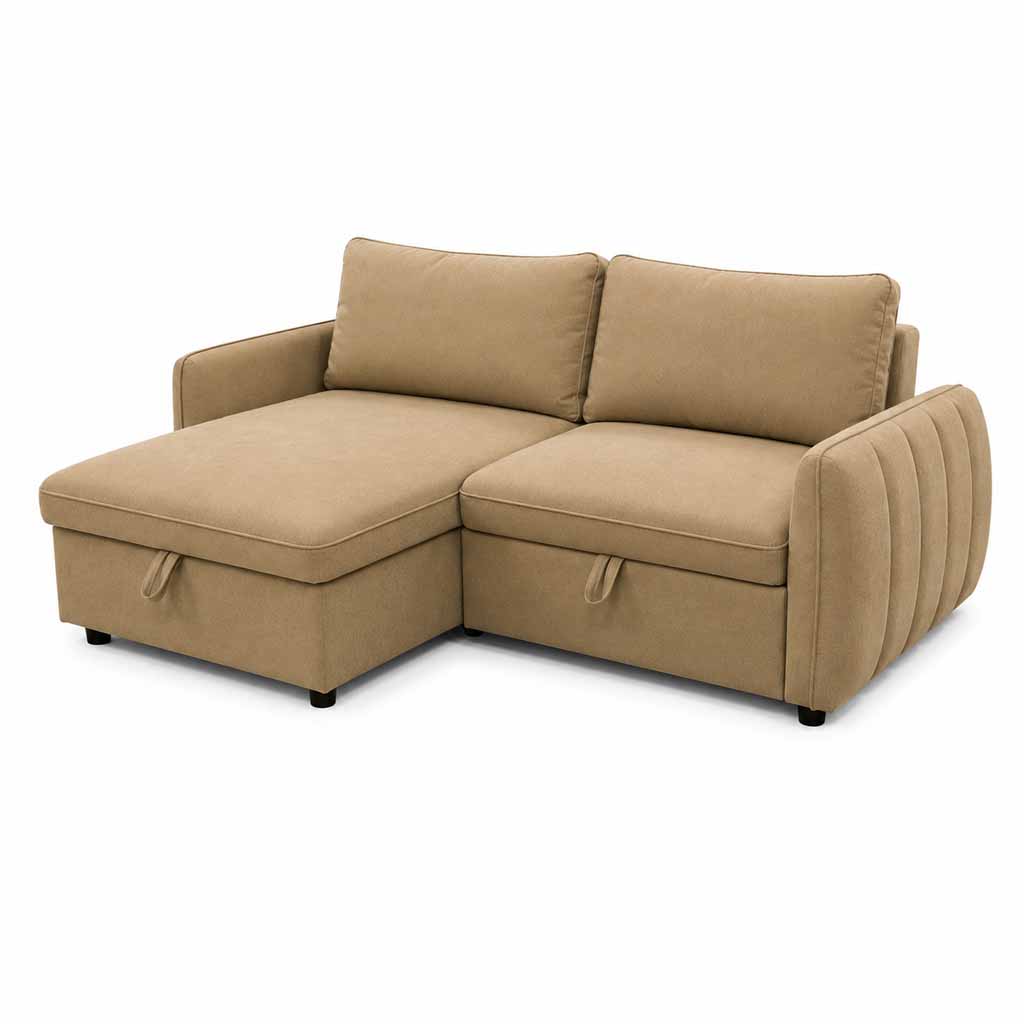 UT-CLOUD-POINT49-CLAY Sofa d'angle réversible CLOUD L239xP49xH90cm/méridienne L165xH50cm couchage 180x200cm Marron vue2