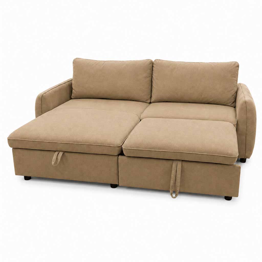 UT-CLOUD-POINT49-CLAY Sofa d'angle réversible CLOUD L239xP49xH90cm/méridienne L165xH50cm couchage 180x200cm Marron vue3