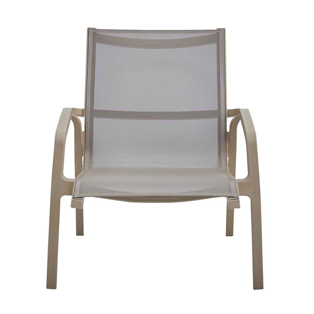 Fauteuil lounge Taupe textilène taupe 76*54*55