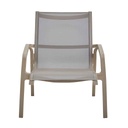 Fauteuil lounge Taupe textilène taupe 76*54*55