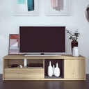 TRA-1473 Meuble TV petit cadre chene-ombre H48xL177xP46 ambiance2