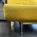 AD-LAH279N17P100-EI2 Canape 1 place convertible lit EI2 Jaune Moutarde H82xL100xP90 - Couchage H26xL100xP190 détails pied