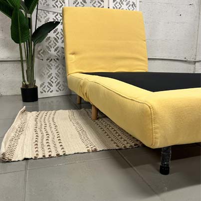 AD-LAH279N16P76-BT18 Fauteuil convertible lit BT18 Jaune H80xL76xP85 - Couchage H26xL76xP190 vue4