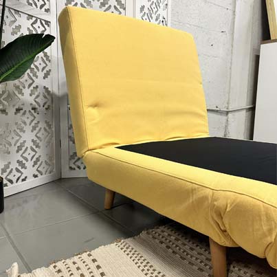 AD-LAH279N16P76-BT18 Fauteuil convertible lit BT18 Jaune H80xL76xP85 - Couchage H26xL76xP190 vue5