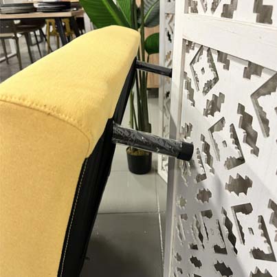 AD-LAH279N16P76-BT18 Fauteuil convertible lit BT18 Jaune H80xL76xP85 - Couchage H26xL76xP190 détails pieds2