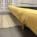 AD-LAH279N16P76-BT18 Fauteuil convertible lit BT18 Jaune H80xL76xP85 - Couchage H26xL76xP190 détails pieds3