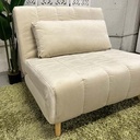AD-LAH279N17P100-CR01 Canapé 1 place convertible lit CR01 Marron crème H82xL100xP90 - Couchage H26xL100xP190 vue2