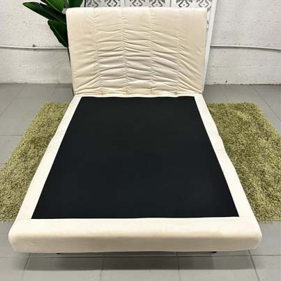 AD-LAH279N17P100-CR01 Canapé 1 place convertible lit CR01 Marron crème H82xL100xP90 - Couchage H26xL100xP190 vue4