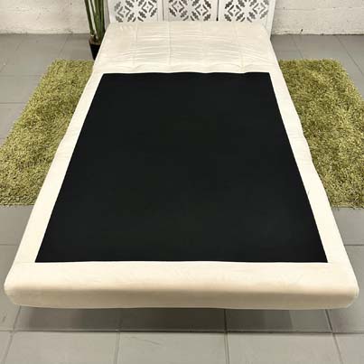 AD-LAH279N17P100-CR01 Canapé 1 place convertible lit CR01 Marron crème H82xL100xP90 - Couchage H26xL100xP190 vue6