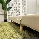 AD-LAH279N17P100-CR01 Canapé 1 place convertible lit CR01 Marron crème H82xL100xP90 - Couchage H26xL100xP190 datails pieds3