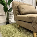 AD-LAH279N17P100-CR02 Canape 1 place convertible lit CR02 Café H82xL100xP90 - Couchage H26xL100xP190 vue2