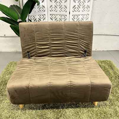 AD-LAH279N17P100-CR02 Canape 1 place convertible lit CR02 Café H82xL100xP90 - Couchage H26xL100xP190 vue3