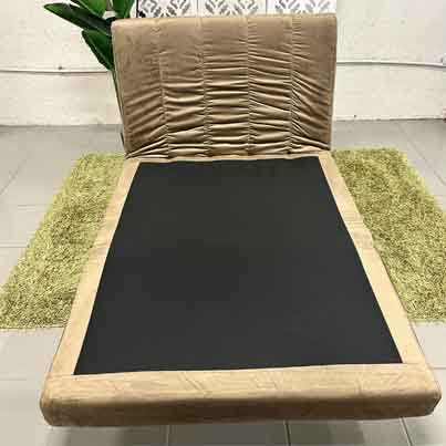 AD-LAH279N17P100-CR02 Canape 1 place convertible lit CR02 Café H82xL100xP90 - Couchage H26xL100xP190 vue5