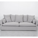UT-HOBART-VENICE-SD346-12 Sofa 3 places 100% déhoussable Gris HOBART H84xL212xP104cm