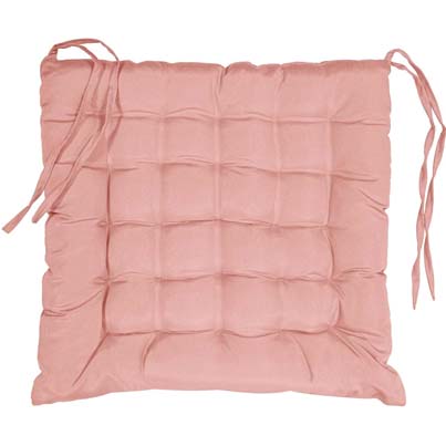 L3C-1609708 Assise matelasse 40x40cm polyester uni ESSENTIEL Rose poudre vue2