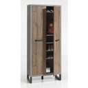 COM-AR5583K67205 Armoire LAFABRICA H180xL80xP35cm vue porte mi ouverte