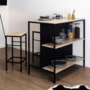 CMP-HD0233 Table îlot + 2 tabourets LOKA vue2