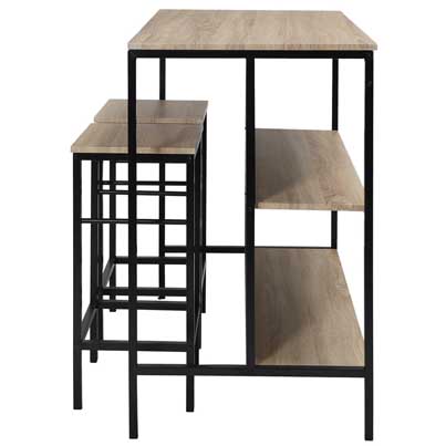 CMP-HD0233 Table îlot + 2 tabourets LOKA vue3