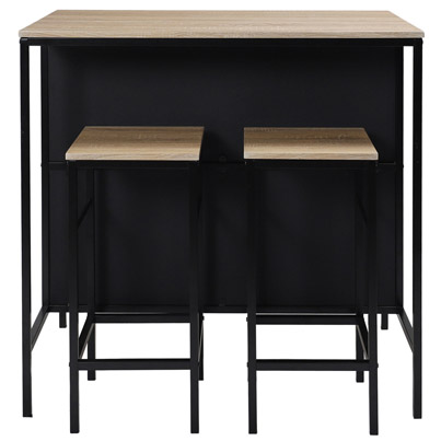 CMP-HD0233 Table îlot + 2 tabourets LOKA vue4