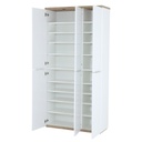 COM-AR3494K64904 Armoire MUNDI 6 portes et étagères ajustables H200xL101xP35cm vue de côté portes ouvertes
