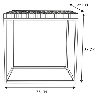CMP-HD5207 Console Rondin H84xL75xP35cm vue4