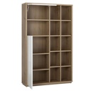 COM-LB0812K77404 Bibliothèque MUNDI H200xL122xP35cm vue portes ouvertes