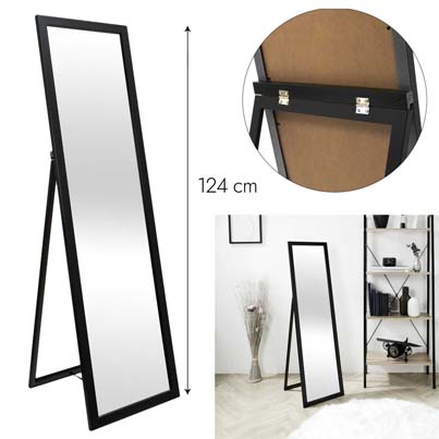 CMP-HD4252 Miroir sur pied NOIR 122cm vue2