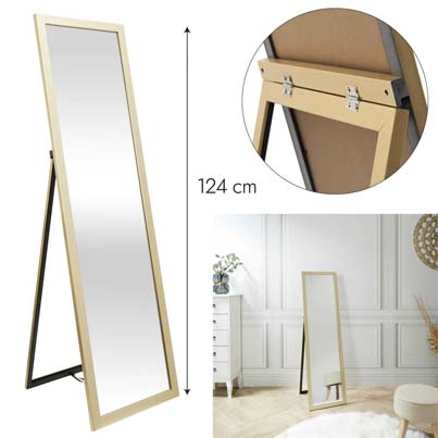 CMP-HD4253 Miroir sur pied doré 122cm vue2