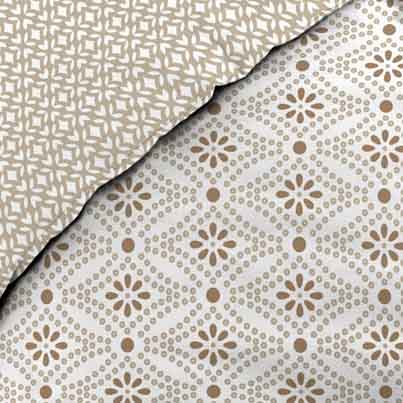 L3C-1644803 Parure 3P 240x220cm imprime 57fils allover BRIANNA 100% coton vue2