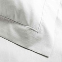 L3C-1644619 Taie d'oreiller VP 50x70cm percale uni 78 fils PERCALINE Blanc + point bourdon vue2