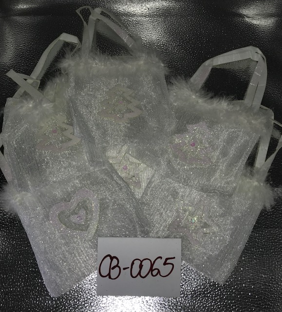 Sac de noel blanc ou suspension 6pcs