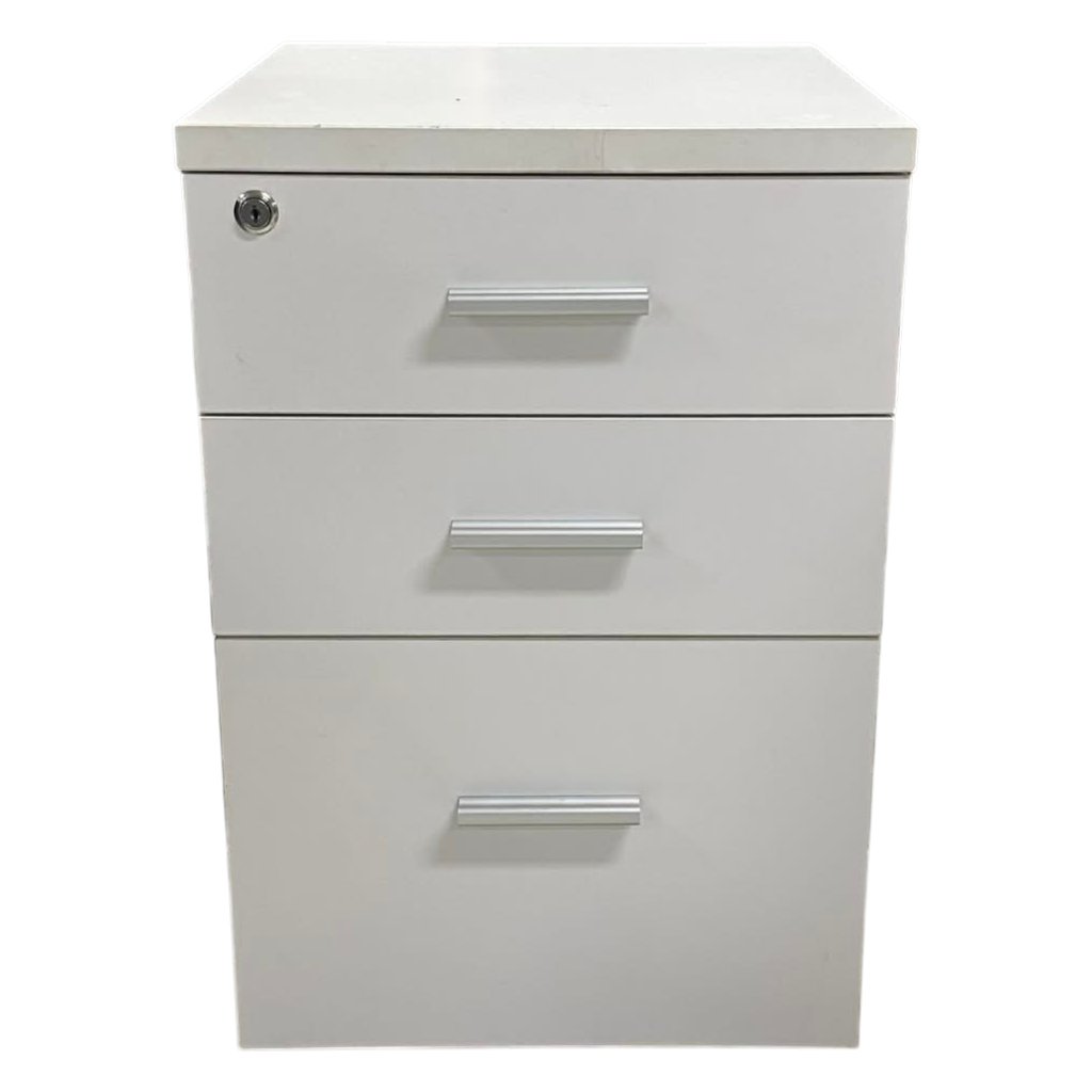 Caisson 3 tiroirs 61*40*48 Blanc cassé