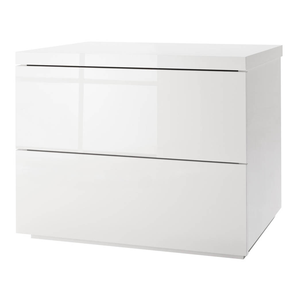 Chevet PRIVILEGIO laqué blanc H44xL55xP44cm