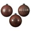 Boule mat, brillant, moulee flocon neige paillettes, rayures 3 assortis rose poudré dia: 14 cm
