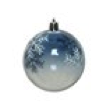 Boule transparent flocon neige blanc bleu nuit dia: 8 cm