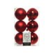 Boule de noel dia:8cm 6pcs Rouge Noel