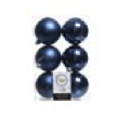 Boules brillant mat- mix bleu nuit dia: 8 cm 