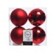Boules brillant, mat mix rouge noël dia: 10 cm