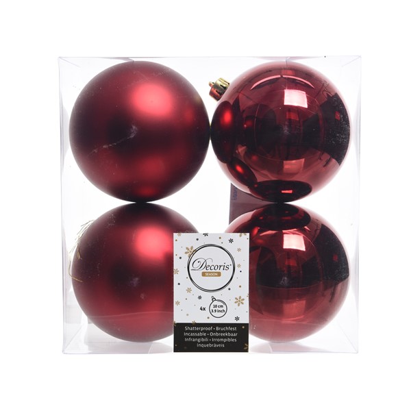 Boules de noel bordeaux dia10cm