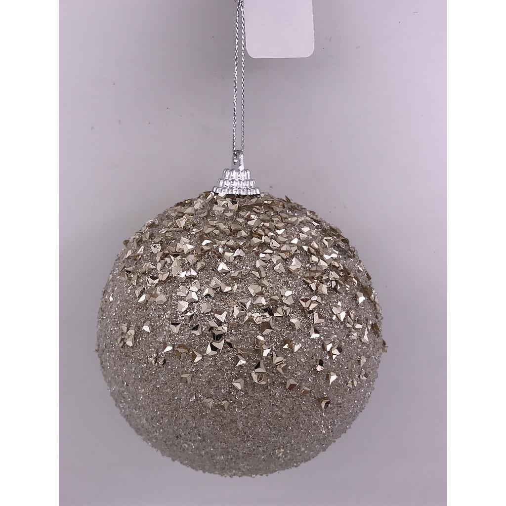 Boule de noel Champagne 8cm 6pcs