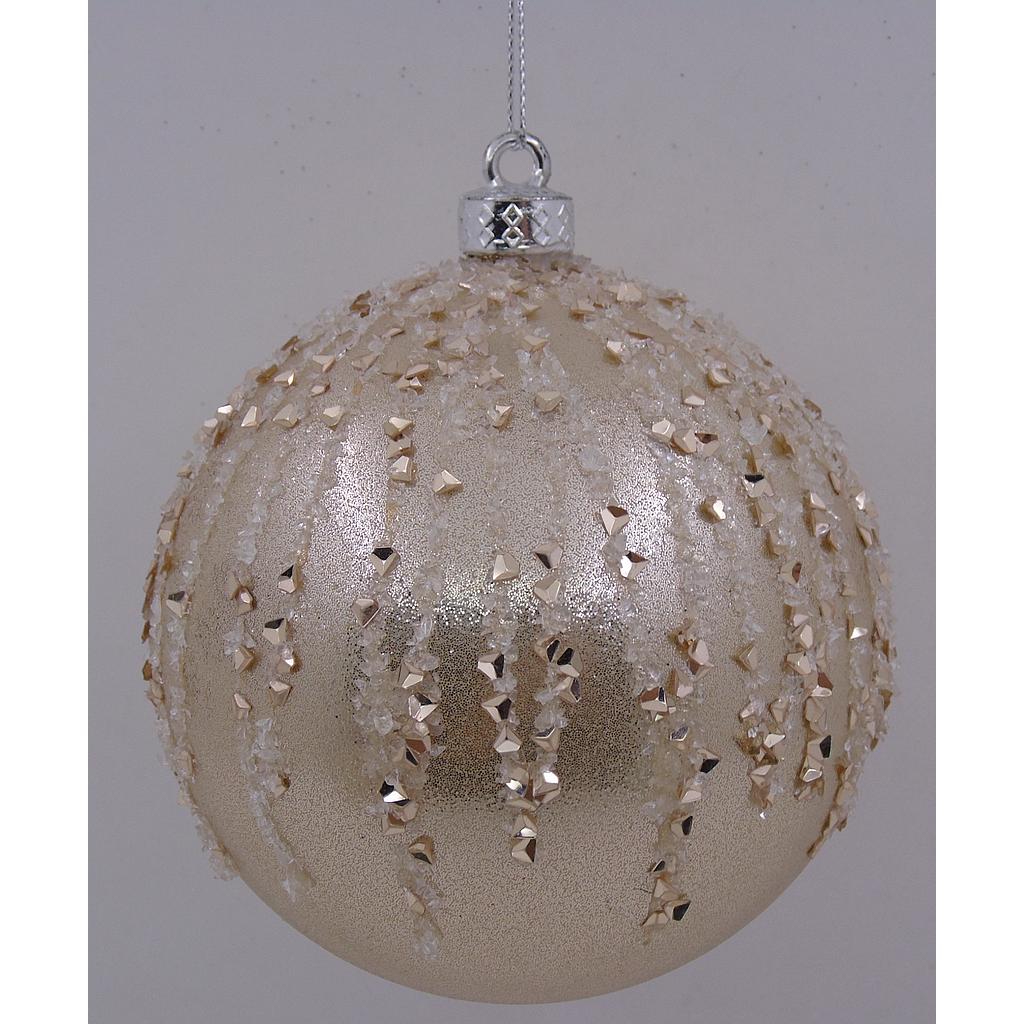 Boule de noel Champagne 8cm 6pcs 