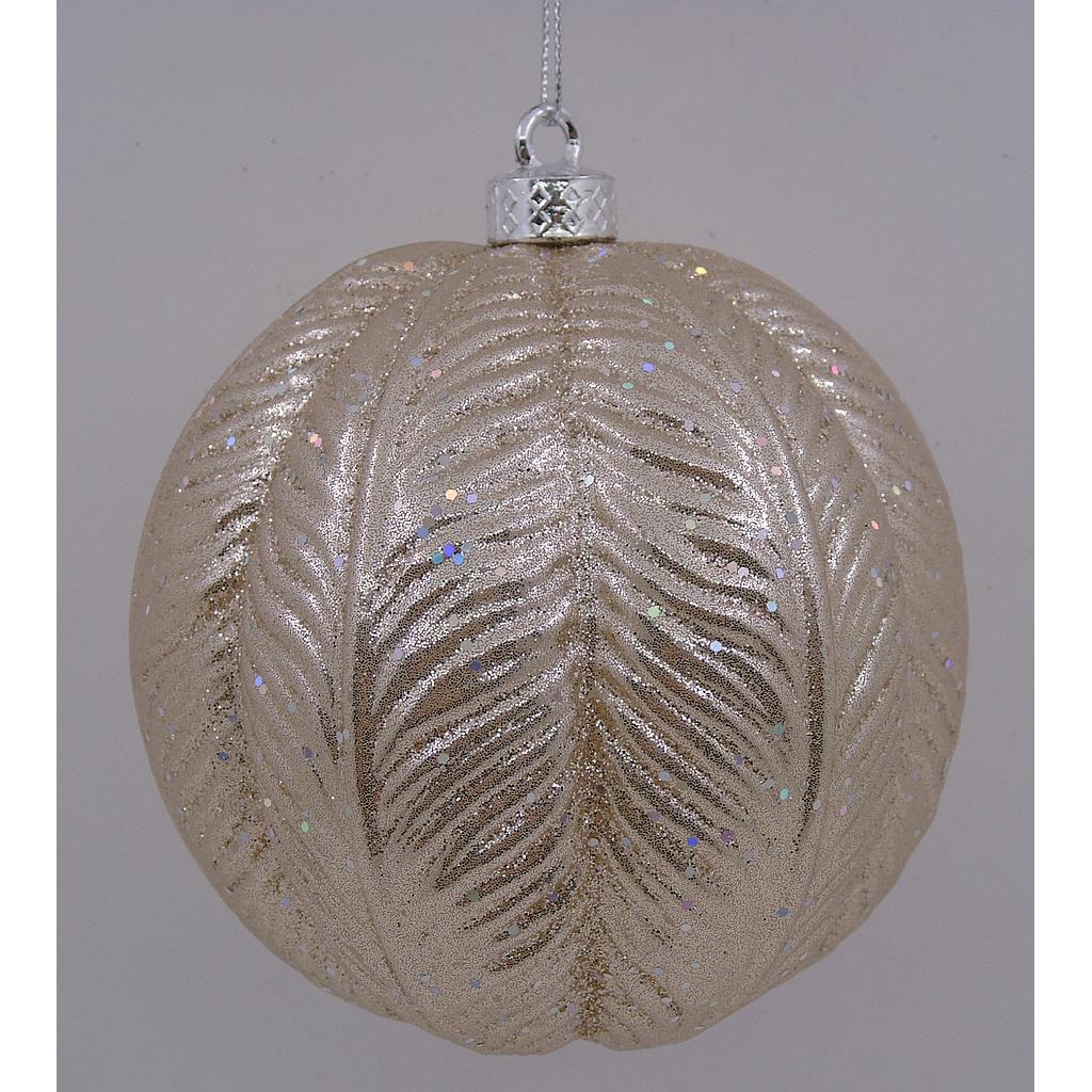 Boule de noel Champagne 10cm 4pcs