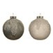 Boule glace dessus galce 2 col assortie dia: 10 cm 
