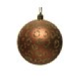 Boule de noel mat dia:8cm imprimé Léopard Camel