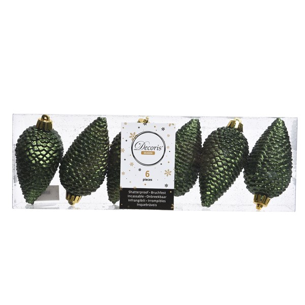 Pomme pin plast paill a s/susp Vert pin dia4,5*5cm