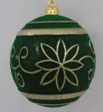 Boule de Noel Vert 10cm 4pcs