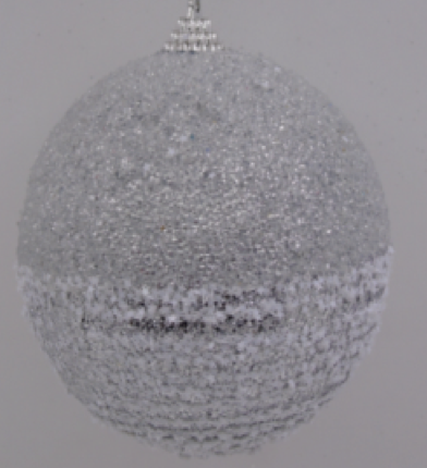 Boule de noel Argent 10cm 4pcs